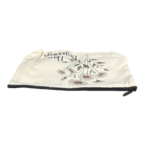 New Beginnings Cosmetic Pouch Pencil Case NWOT - Picture 3 of 3
